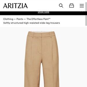 Aritzia effortless pant - Gold/ Caramel